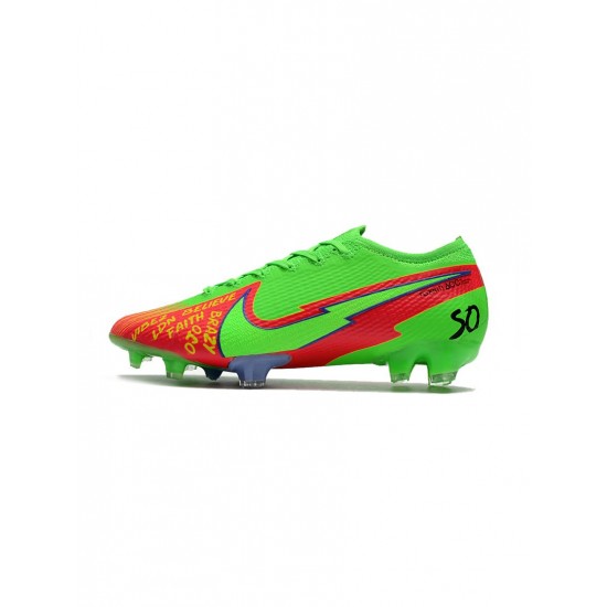 Nike Mercurial Vapor 13 Elite FG Green Red Black Soccer Cleats