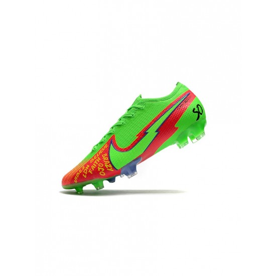 Nike Mercurial Vapor 13 Elite FG Green Red Black Soccer Cleats