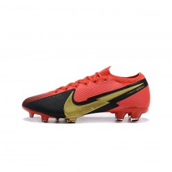 Nike Mercurial Vapor 13 Elite FG Red Black Gold Soccer Cleats