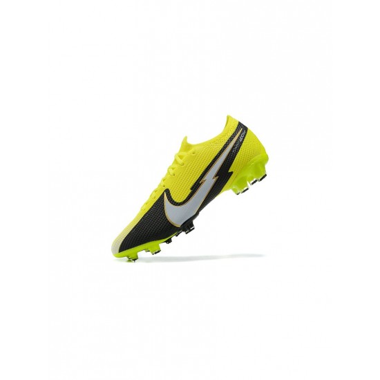 Nike Mercurial Vapor 13 Elite FG Volt White Black Soccer Cleats