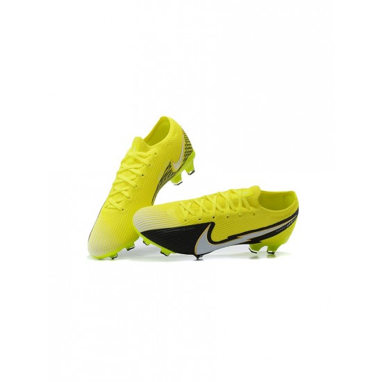 Nike Mercurial Vapor 13 Elite FG Volt White Black Soccer Cleats