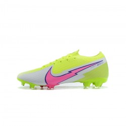 Nike Mercurial Vapor 13 Elite FG Volt White Pink Soccer Cleats