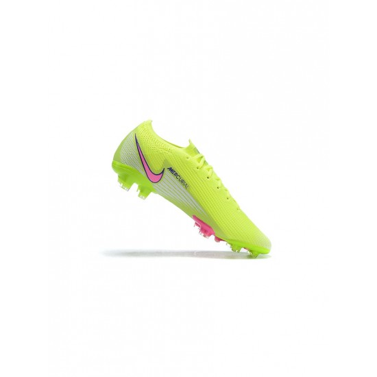 Nike Mercurial Vapor 13 Elite FG Volt White Pink Soccer Cleats