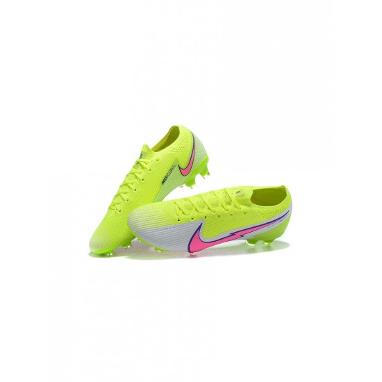 Nike Mercurial Vapor 13 Elite FG Volt White Pink Soccer Cleats