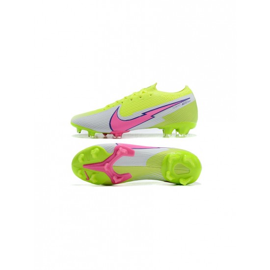 Nike Mercurial Vapor 13 Elite FG Volt White Pink Soccer Cleats