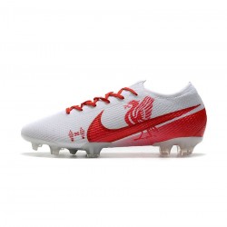 Nike Mercurial Vapor 13 Elite FG White Red Soccer Cleats