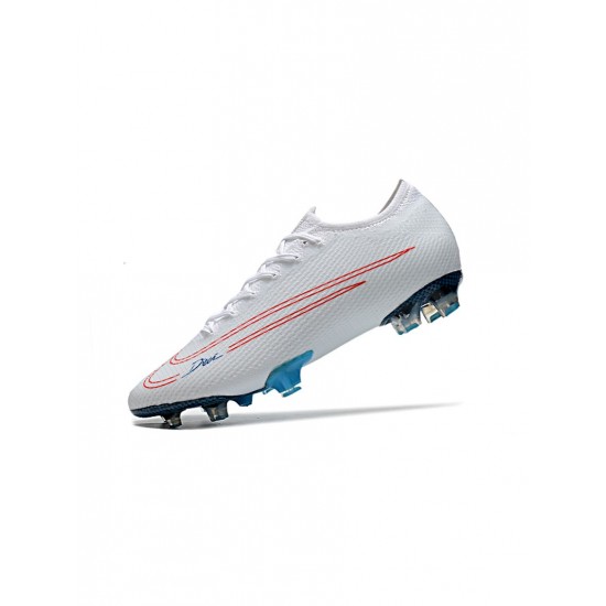 Nike Mercurial Vapor 13 Elite FG White Red Blue Soccer Cleats