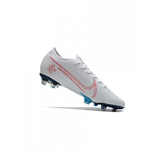 Nike Mercurial Vapor 13 Elite FG White Red Blue Soccer Cleats