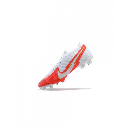 Nike Mercurial Vapor 13 Elite FG White Red Gold Soccer Cleats