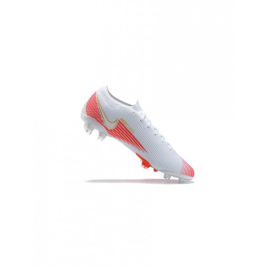 Nike Mercurial Vapor 13 Elite FG White Red Gold Soccer Cleats