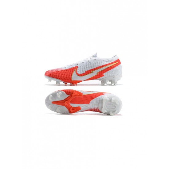 Nike Mercurial Vapor 13 Elite FG White Red Gold Soccer Cleats