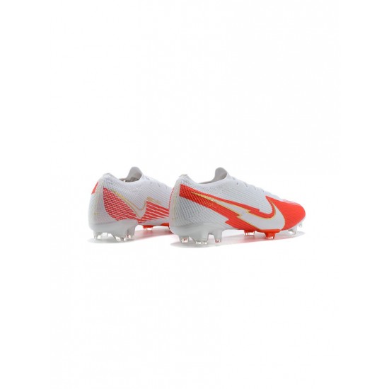 Nike Mercurial Vapor 13 Elite FG White Red Gold Soccer Cleats