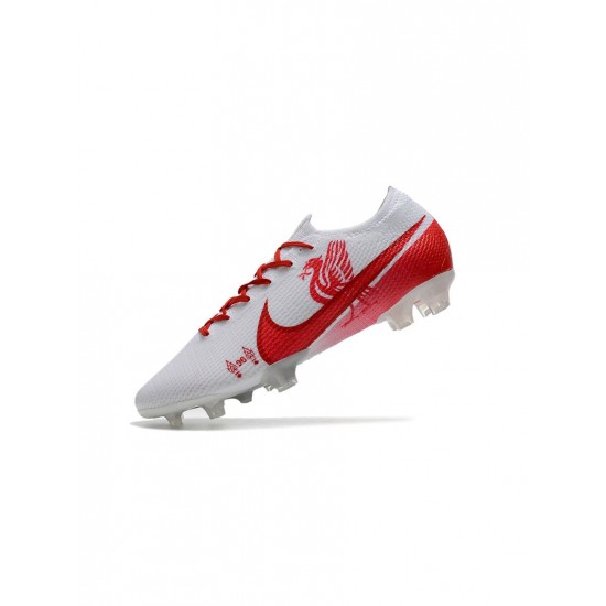 Nike Mercurial Vapor 13 Elite FG White Red Soccer Cleats