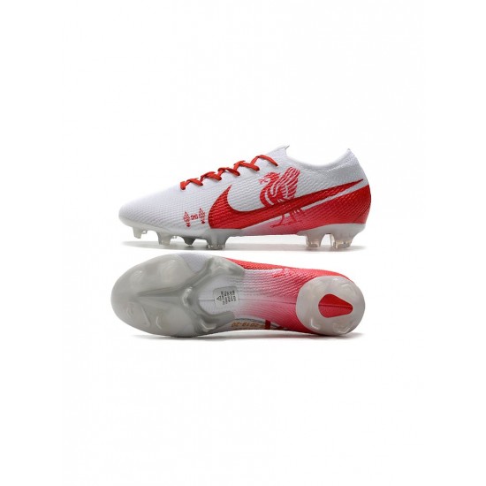 Nike Mercurial Vapor 13 Elite FG White Red Soccer Cleats