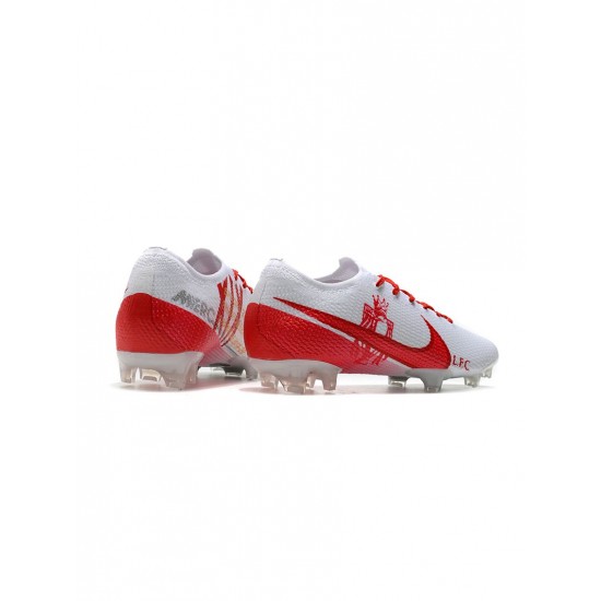 Nike Mercurial Vapor 13 Elite FG White Red Soccer Cleats