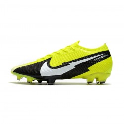 Nike Mercurial Vapor 13 Elite FG Yellow Black White Soccer Cleats