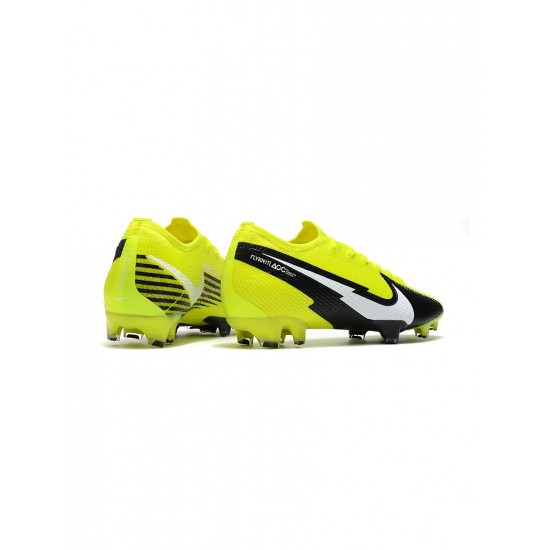 Nike Mercurial Vapor 13 Elite FG Yellow Black White Soccer Cleats