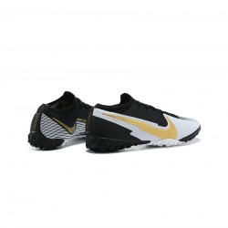 Nike Mercurial Vapor 13 Elite TF Black White Gold Soccer Cleats