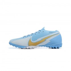 Nike Mercurial Vapor 13 Elite TF Blue White Gold Soccer Cleats