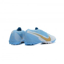 Nike Mercurial Vapor 13 Elite TF Blue White Gold Soccer Cleats