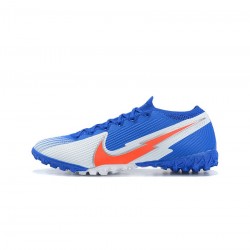 Nike Mercurial Vapor 13 Elite TF Blue White Orange Soccer Cleats