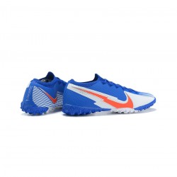 Nike Mercurial Vapor 13 Elite TF Blue White Orange Soccer Cleats