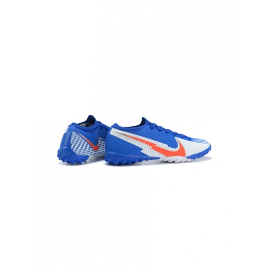 Nike Mercurial Vapor 13 Elite TF Blue White Orange Soccer Cleats