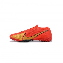 Nike Mercurial Vapor 13 Elite TF Red Gold Black Soccer Cleats