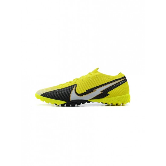 Nike Mercurial Vapor 13 Elite TF Volt White Black Soccer Cleats