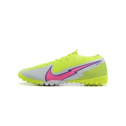 Nike Mercurial Vapor 13 Elite TF Volt White Pink Soccer Cleats