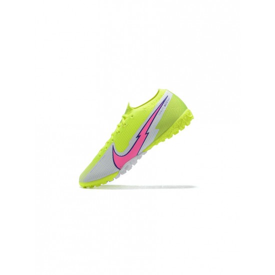 Nike Mercurial Vapor 13 Elite TF Volt White Pink Soccer Cleats