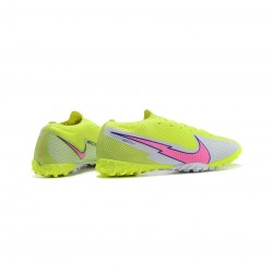 Nike Mercurial Vapor 13 Elite TF Volt White Pink Soccer Cleats