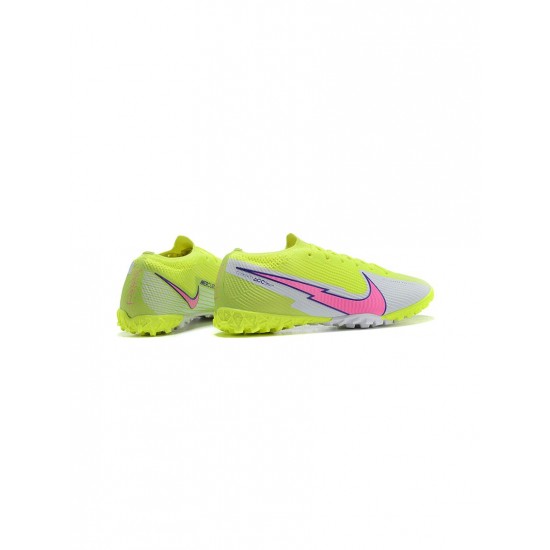 Nike Mercurial Vapor 13 Elite TF Volt White Pink Soccer Cleats