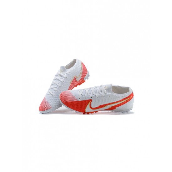 Nike Mercurial Vapor 13 Elite TF White Red Soccer Cleats