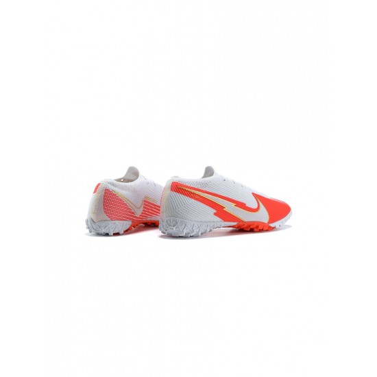 Nike Mercurial Vapor 13 Elite TF White Red Soccer Cleats