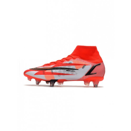 Nike Mercurial Superfly 8 Elite Cr7 SG Pro Chile Red Black Ghost Total Crimson Soccer Cleats