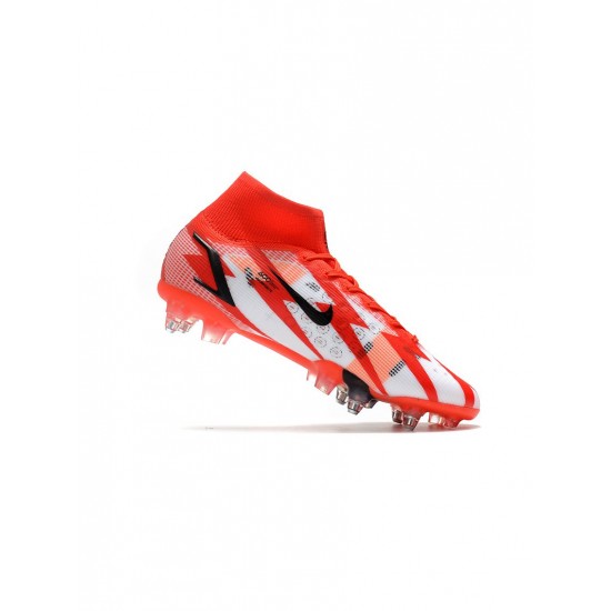 Nike Mercurial Superfly 8 Elite Cr7 SG Pro Chile Red Black Ghost Total Crimson Soccer Cleats