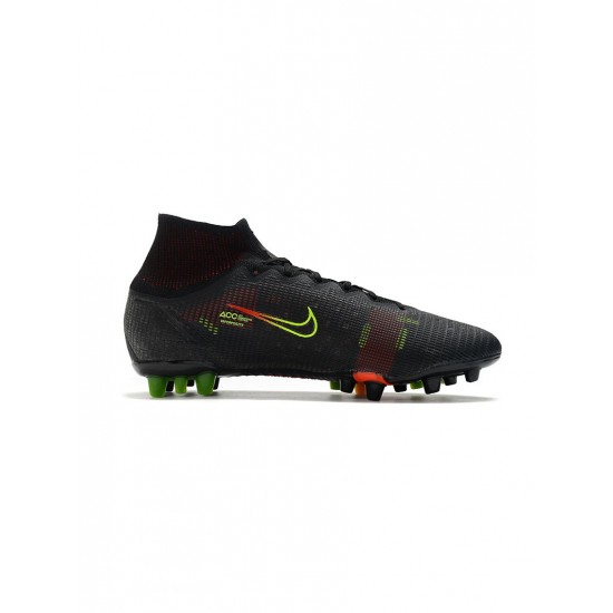 Nike Mercurial Superfly Viii Elite AG Pro Black Cyber Off Noir Soccer Cleats