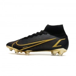 Nike Mercurial Superfly Viii Elite FG Elite Black Gold Soccer Cleats