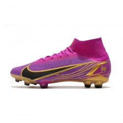 Nike Mercurial Superfly Viii Elite FG Purple Black Gold Soccer Cleats