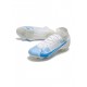 Nike Mercurial Superfly Viii Elite FG White Blue Soccer Cleats