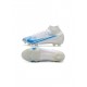 Nike Mercurial Superfly Viii Elite FG White Blue Soccer Cleats