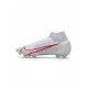 Nike Mercurial Superfly Viii Elite FG White Red Soccer Cleats