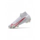 Nike Mercurial Superfly Viii Elite FG White Red Soccer Cleats