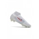 Nike Mercurial Superfly Viii Elite FG White Red Soccer Cleats