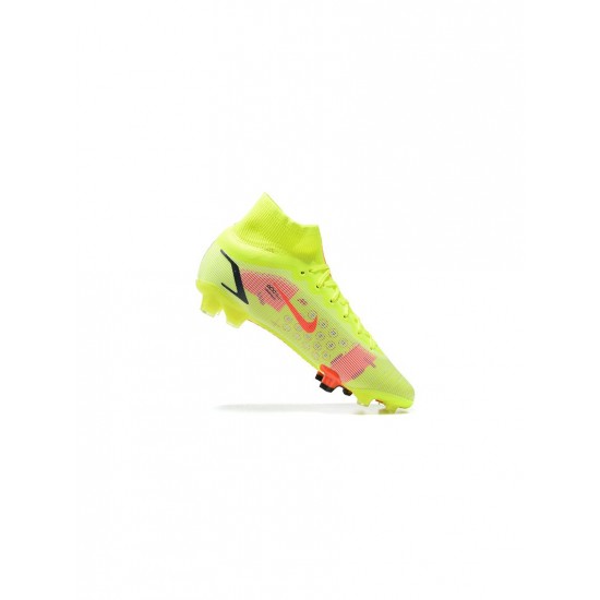 Nike Mercurial Superfly Viii Elite FG Yellow Black Red Soccer Cleats