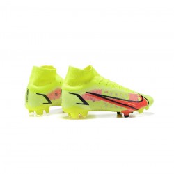 Nike Mercurial Superfly Viii Elite FG Yellow Black Red Soccer Cleats