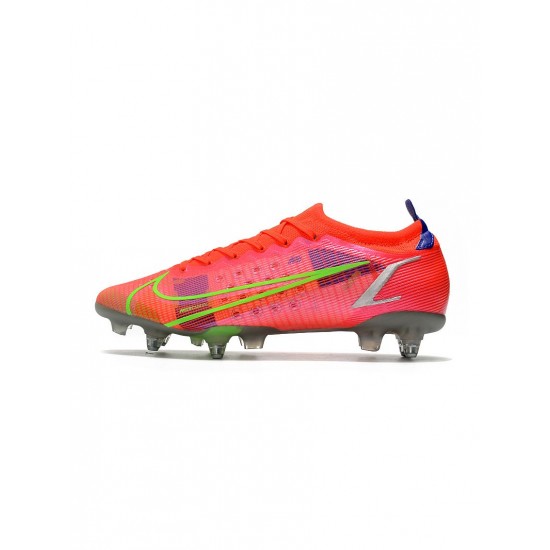 Nike Mercurial Vapor 14 Elite SG Pro Bright Crimson Metallic Silver Soccer Cleats