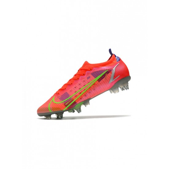 Nike Mercurial Vapor 14 Elite SG Pro Bright Crimson Metallic Silver Soccer Cleats