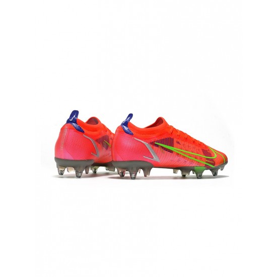 Nike Mercurial Vapor 14 Elite SG Pro Bright Crimson Metallic Silver Soccer Cleats